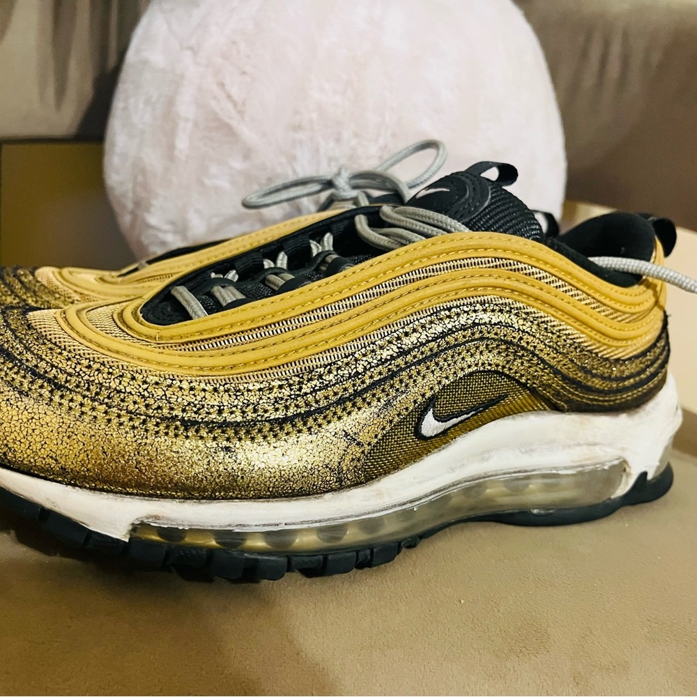 Nike Air Max 97 Metallic Gold and Black Sneakers